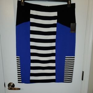 Brand New Eloquii Striped Colorblock Pencil Skirt